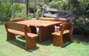 Outdoor Hardwood Table and Chair Set