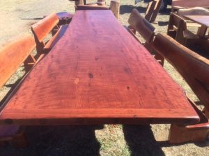 Large outdoor hardwood table