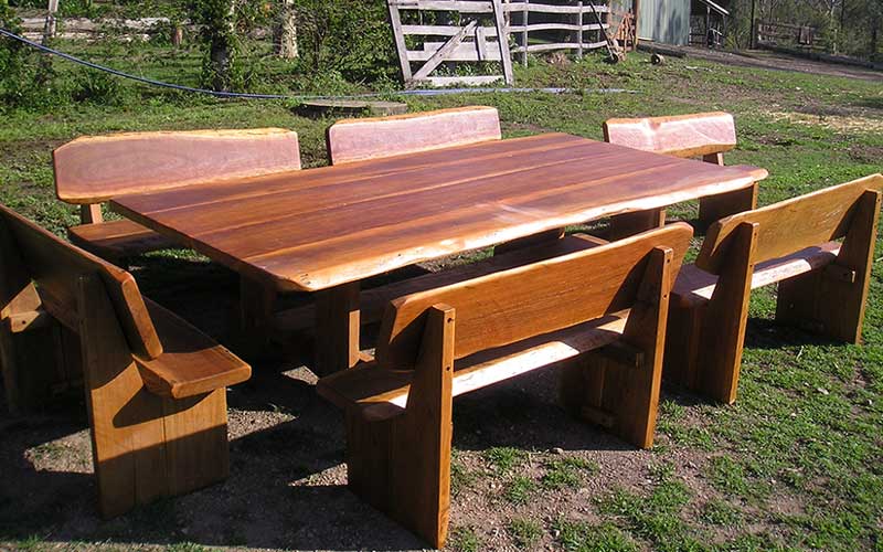 Outdoor Hardwood Table and Chair Set